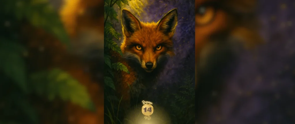 Raposa, carta 14 no Baralho Cigano