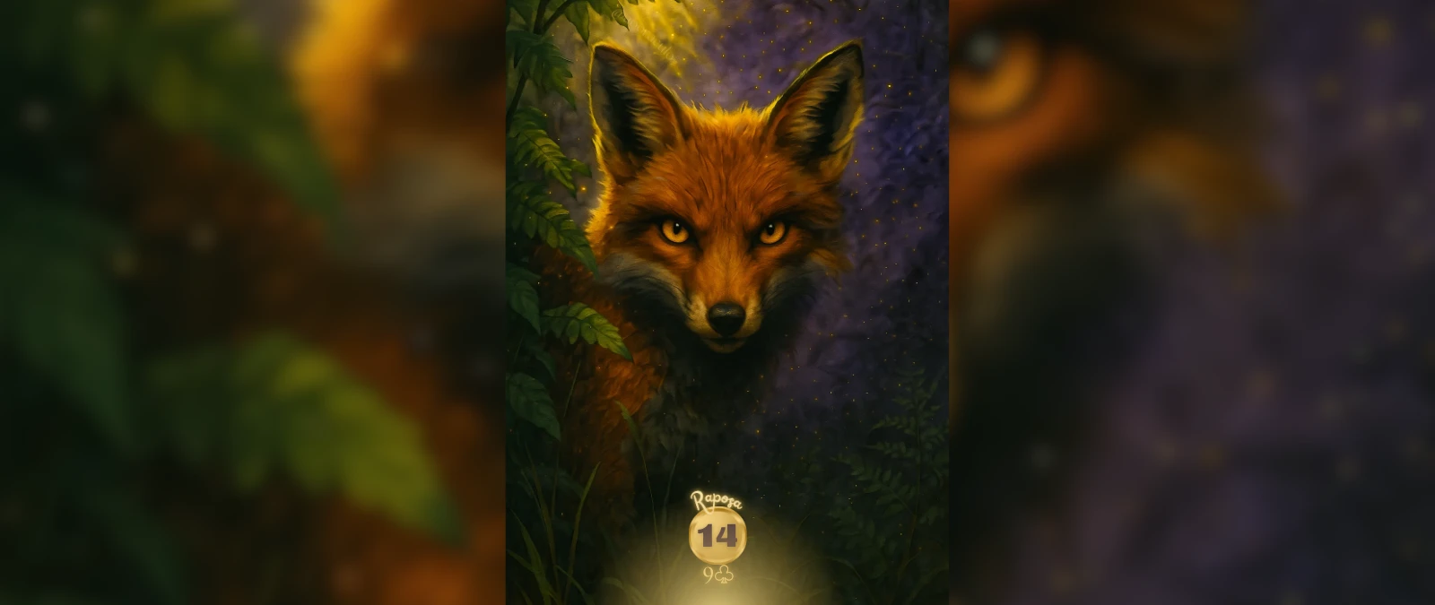 Raposa, carta 14 no Baralho Cigano