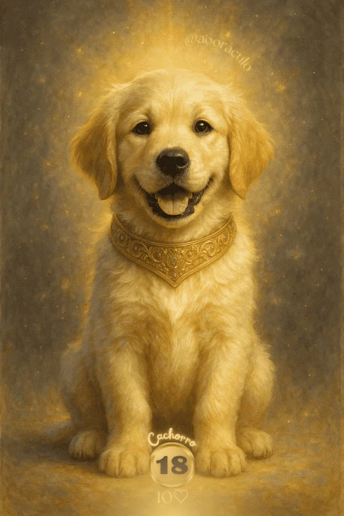 Cachorro, carta 18 no Baralho Cigano