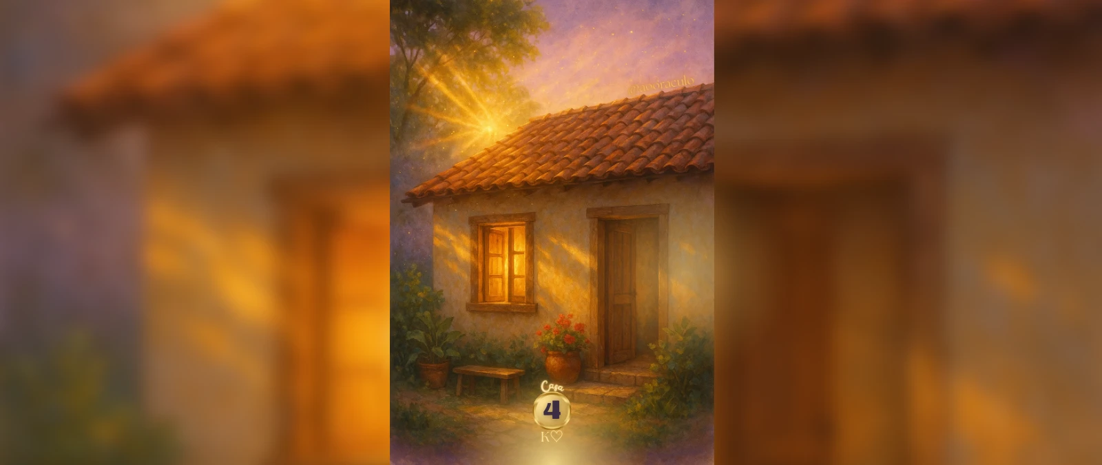 Casa, carta 4, no Baralho Cigano