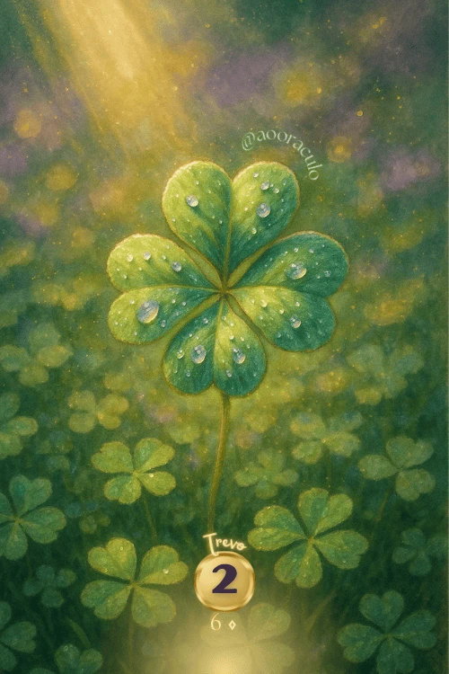 Trevo, carta 2, no Baralho Cigano