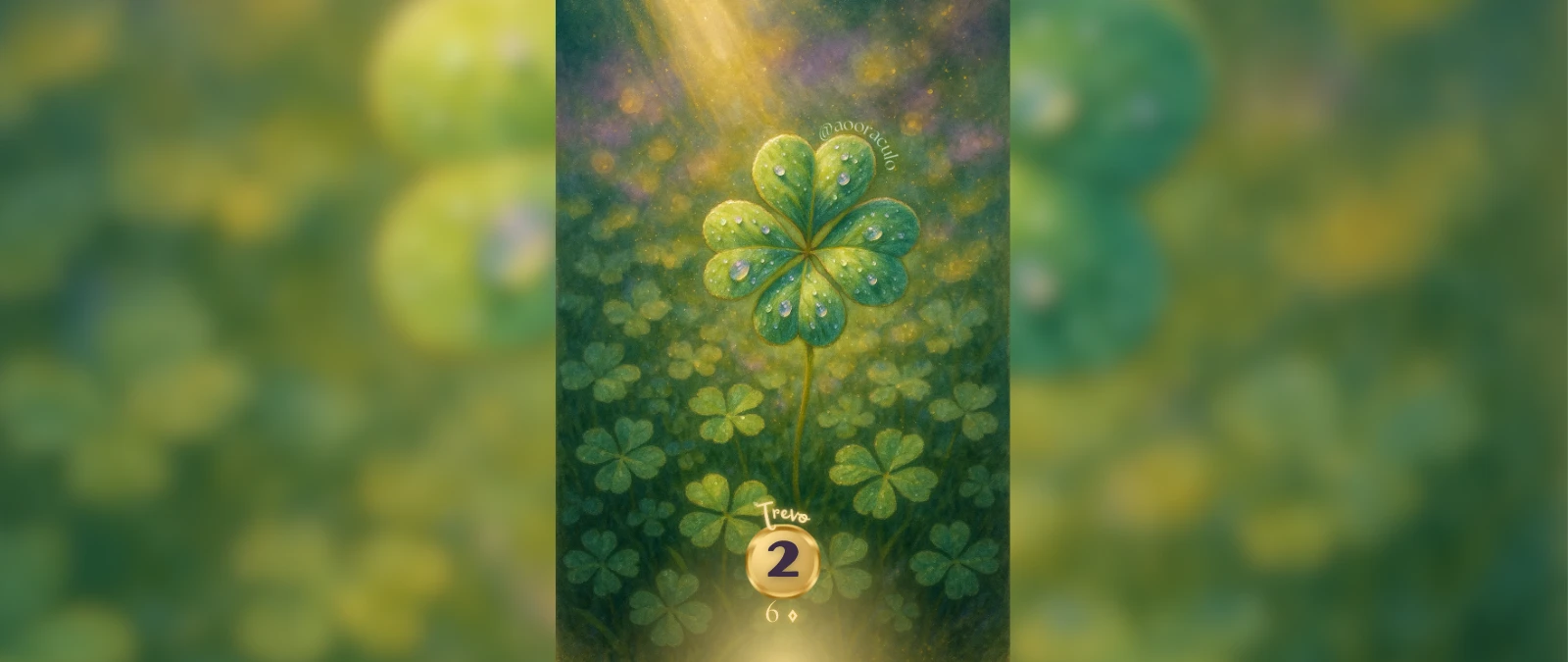 Trevo, carta 2, no Baralho Cigano