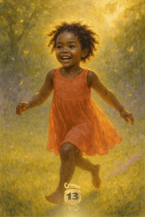 Criança, carta 13 no Baralho Cigano