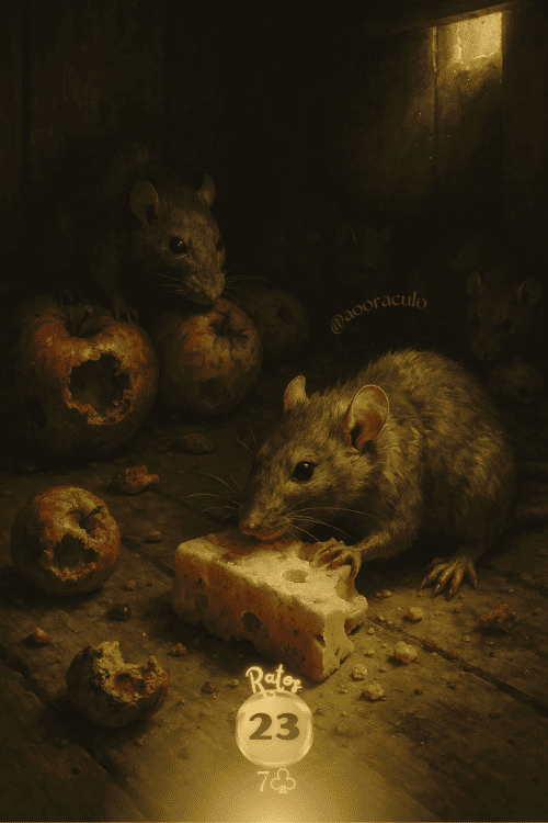 Carta 23 dos Ratos, no baralho cigano