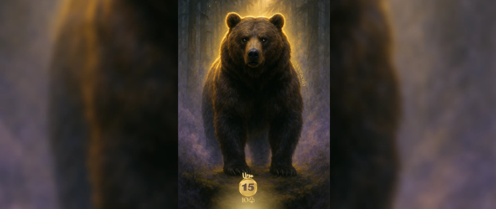 Urso, carta 15 no Baralho Cigano