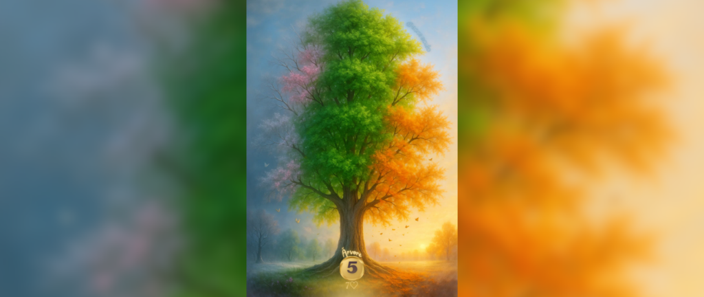 Árvore, carta 5, no Baralho Cigano