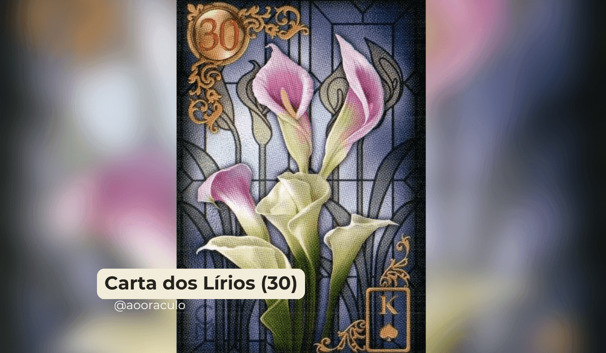 Os Lírios no Baralho Cigano - Carta 30: Significados, Interpretações... - Carta dos Lirios 30 no baralho cigano