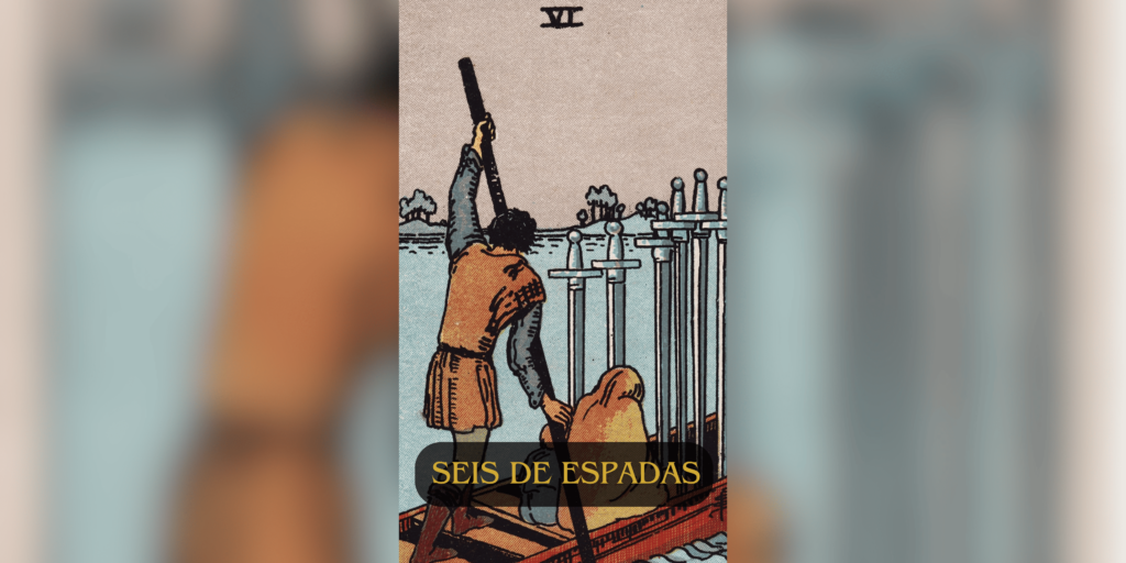 O Seis de Espadas no Tarot simboliza transição, superação e mudanças positivas. Associada ao elemento Ar, essa carta representa um período de deslocamento para um estado mental ou físico mais tranquilo.