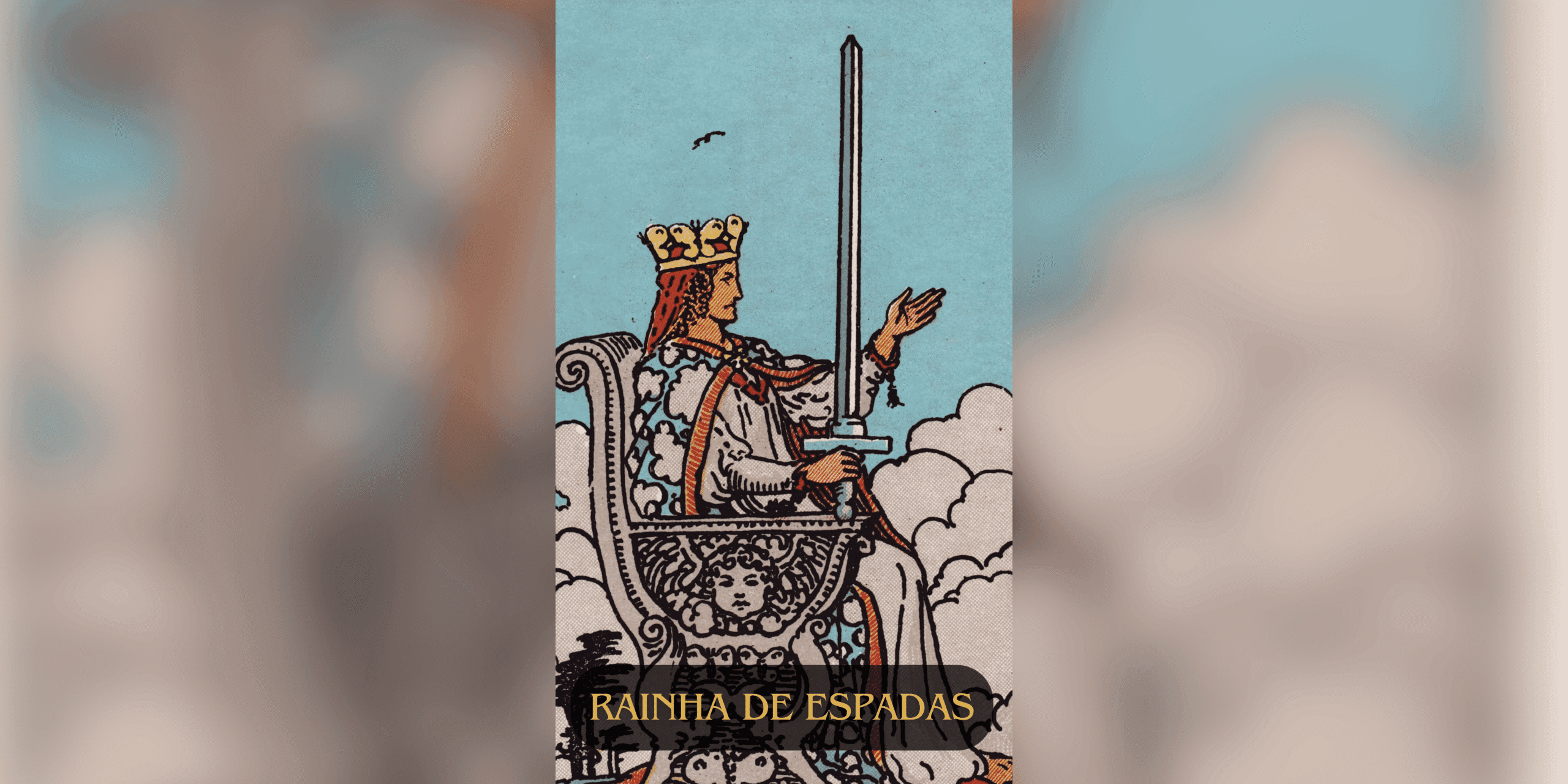 A Rainha de Espadas é uma das figuras mais fortes, inteligentes e estrategistas do Tarot. Ela representa clareza mental, assertividade, comunicação afiada e a sabedoria que nasce da dor superada.