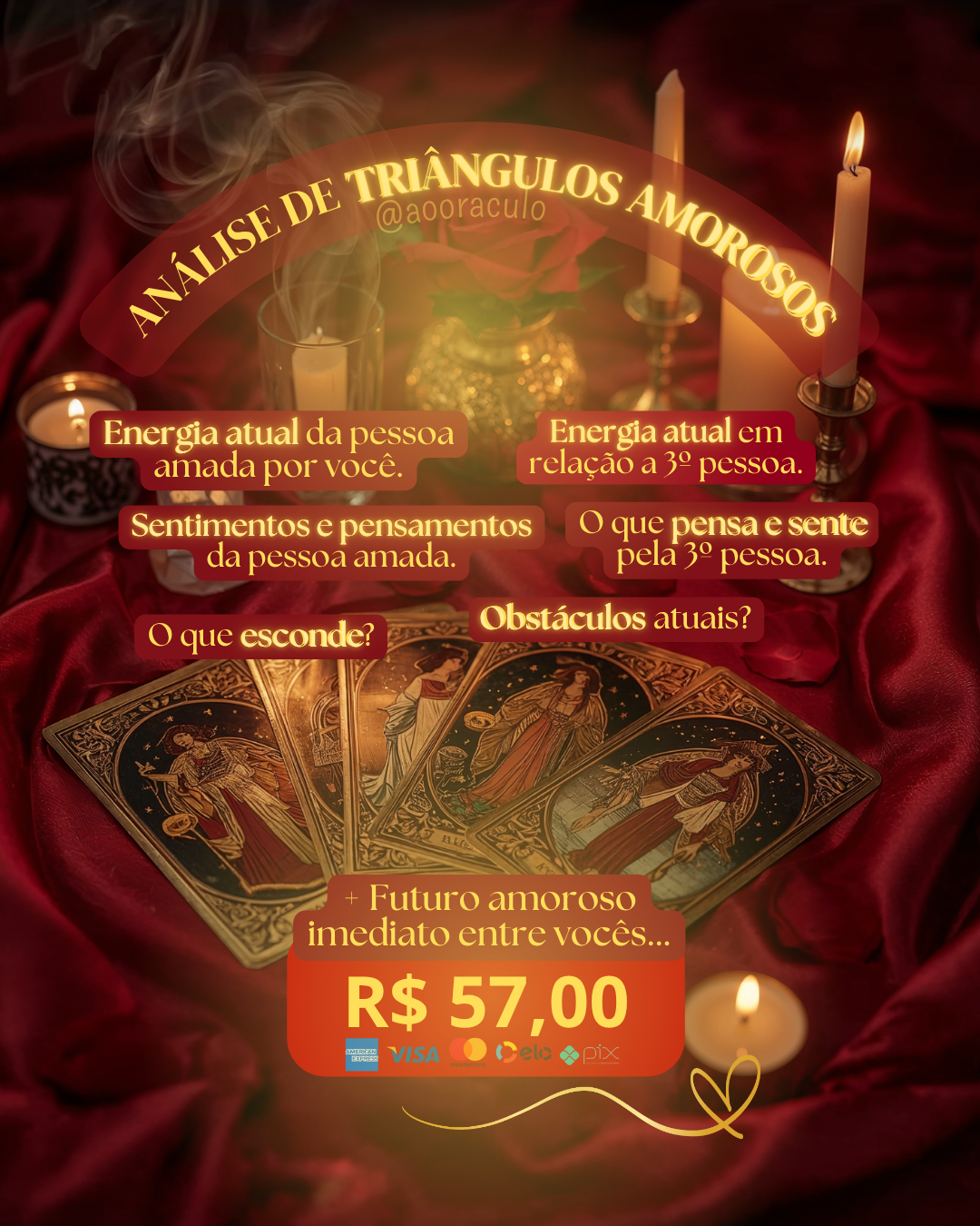 🔺 Análise para os Triângulos Amorosos!