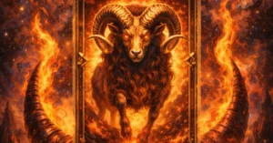 Domine a leitura da carta Áries no Barbieri Zodiac Oracle. Aprenda como a energia do Fogo Cardinal e o "Eu Sou" orientam ações de liderança e coragem em nosso guia definitivo.