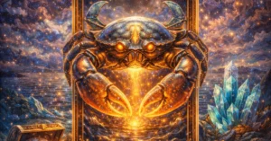 Descubra o significado de Câncer no Barbieri Zodiac Oracle. Aprenda como a Água Cardinal e a frase "Eu Sinto" revelam a importância da inteligência emocional e da intuição.