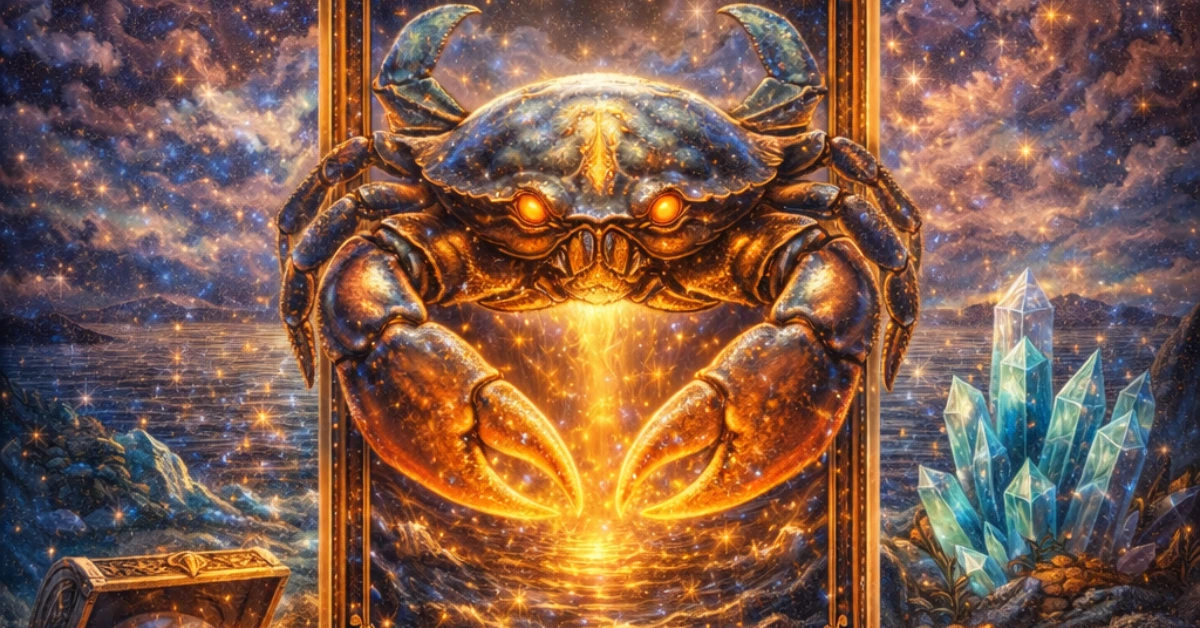 Descubra o significado de Câncer no Barbieri Zodiac Oracle. Aprenda como a Água Cardinal e a frase "Eu Sinto" revelam a importância da inteligência emocional e da intuição.