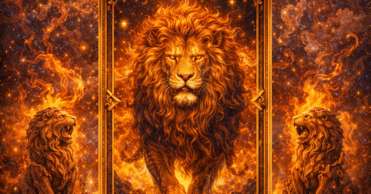 Aprenda o significado de Leão no Barbieri Zodiac Oracle. Descubra como a energia do Fogo Fixo e a frase "Eu Farei" incentivam a liderança, a soberania e a confiança absoluta.