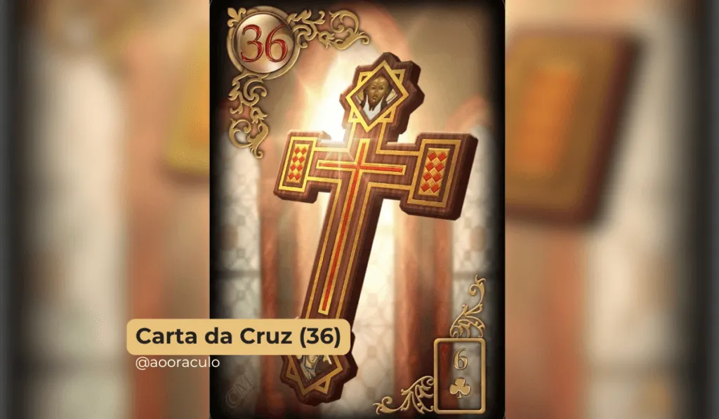 Carta da Cruz 36 no baralho cigano