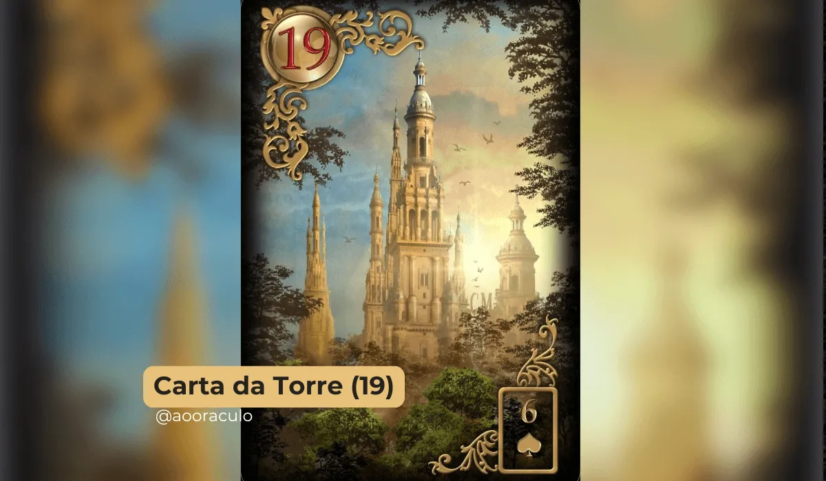 A carta A Torre, número 19 no baralho cigano, é um símbolo poderoso, cheio de mistério e profundidade. Sua presença em uma leitura traz mensagens de introspecção, isolamento, autoconhecimento, e crescimento pessoal. A Torre representa uma jornada interior e simboliza a necessidade de se conectar com seu lado espiritual e, em alguns casos, lidar com situações de solidão ou separação para crescer e evoluir.