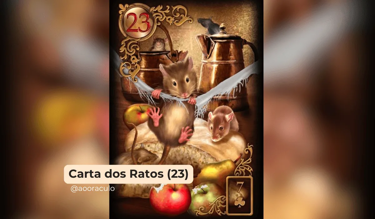 Carta Dos Ratos 23 No Baralho Cigano