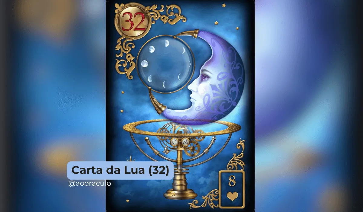 Carta da Lua (32) no baralho cigano
