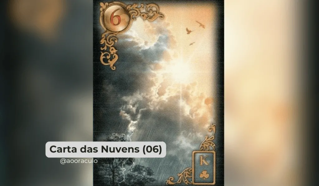 A carta As Nuvens no Baralho Cigano é uma das mais intrigantes e desafiadoras do jogo. Representada pelo número 6, ela simboliza momentos de incerteza, confusão e dificuldades temporárias.