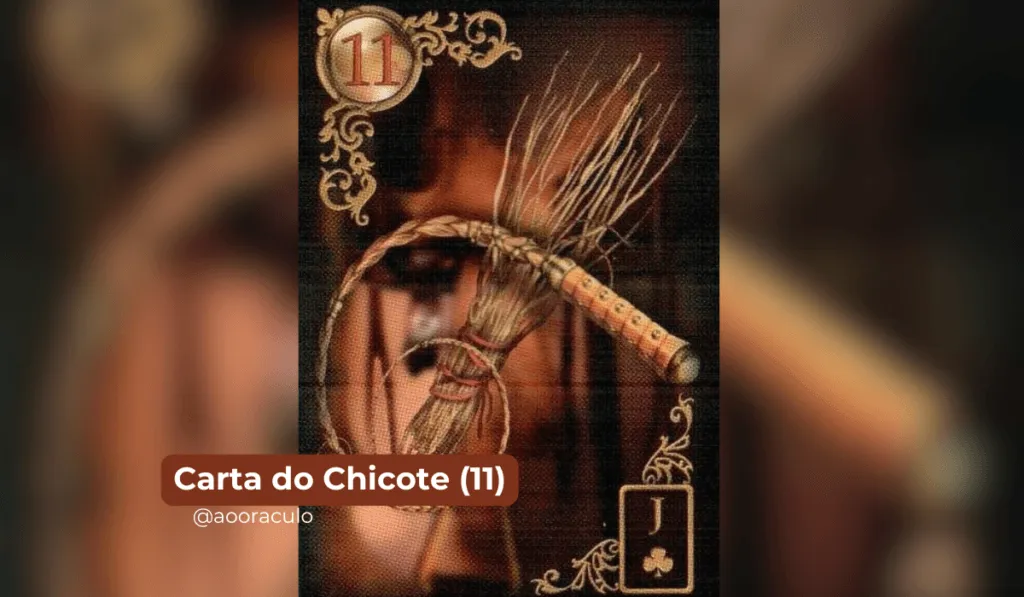 A carta O Chicote no Baralho Cigano é uma das mais polêmicas e carregadas de simbolismo. Representada pelo número 11, ela está associada a conflitos, disciplina e repetitividade, podendo trazer tanto alertas quanto oportunidades de crescimento.
