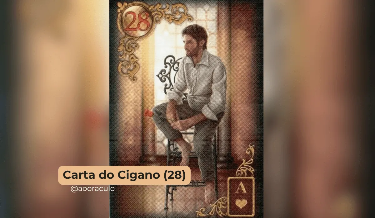 Descubra o significado da Carta 28 (O Homem) no Baralho Cigano. Veja interpretações no amor, trabalho, espiritualidade e como essa carta influencia sua jornada.