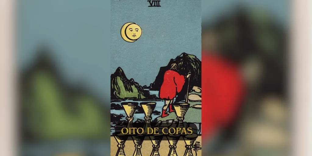 O Oito de Copas é uma carta profunda e transformadora do Tarot, frequentemente associada ao processo de abandono, mudança e busca por algo mais significativo na vida. Diferente de outras cartas que falam sobre o prazer das conquistas emocionais, o Oito de Copas indica um momento de introspecção, onde a pessoa pode estar se afastando de situações ou relacionamentos que já não trazem mais felicidade ou satisfação.