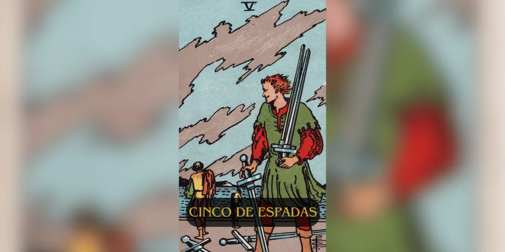 O Cinco de Espadas no Tarot é uma carta que representa conflitos, derrotas, traições e disputas desonestas. Está associada ao elemento Ar e ao signo de Aquário, trazendo uma energia de tensão mental, comunicação agressiva e desafios interpessoais.