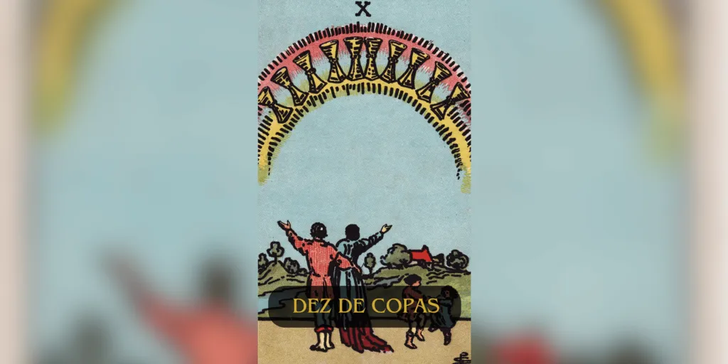 O Dez de Copas é uma das cartas mais positivas do Tarot. Ela simboliza felicidade plena, harmonia emocional e realização nos relacionamentos. Essa carta traz uma mensagem de amor, união e satisfação profunda.