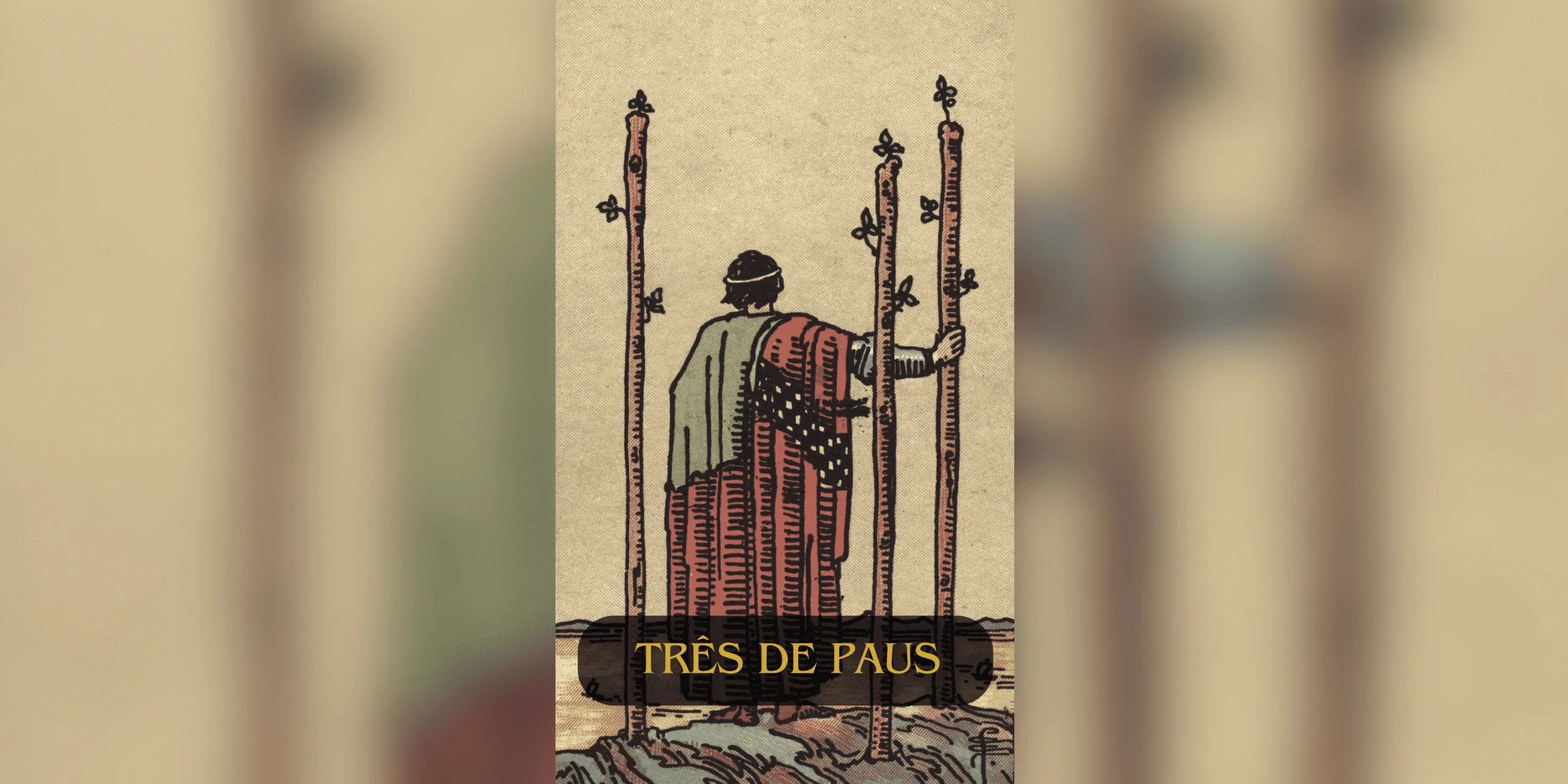 O Três de Paus é uma carta do Tarot que simboliza expansão, planejamento e exploração de novas oportunidades. Representa um momento de visão ampla e confiança para seguir adiante com planos e projetos.
