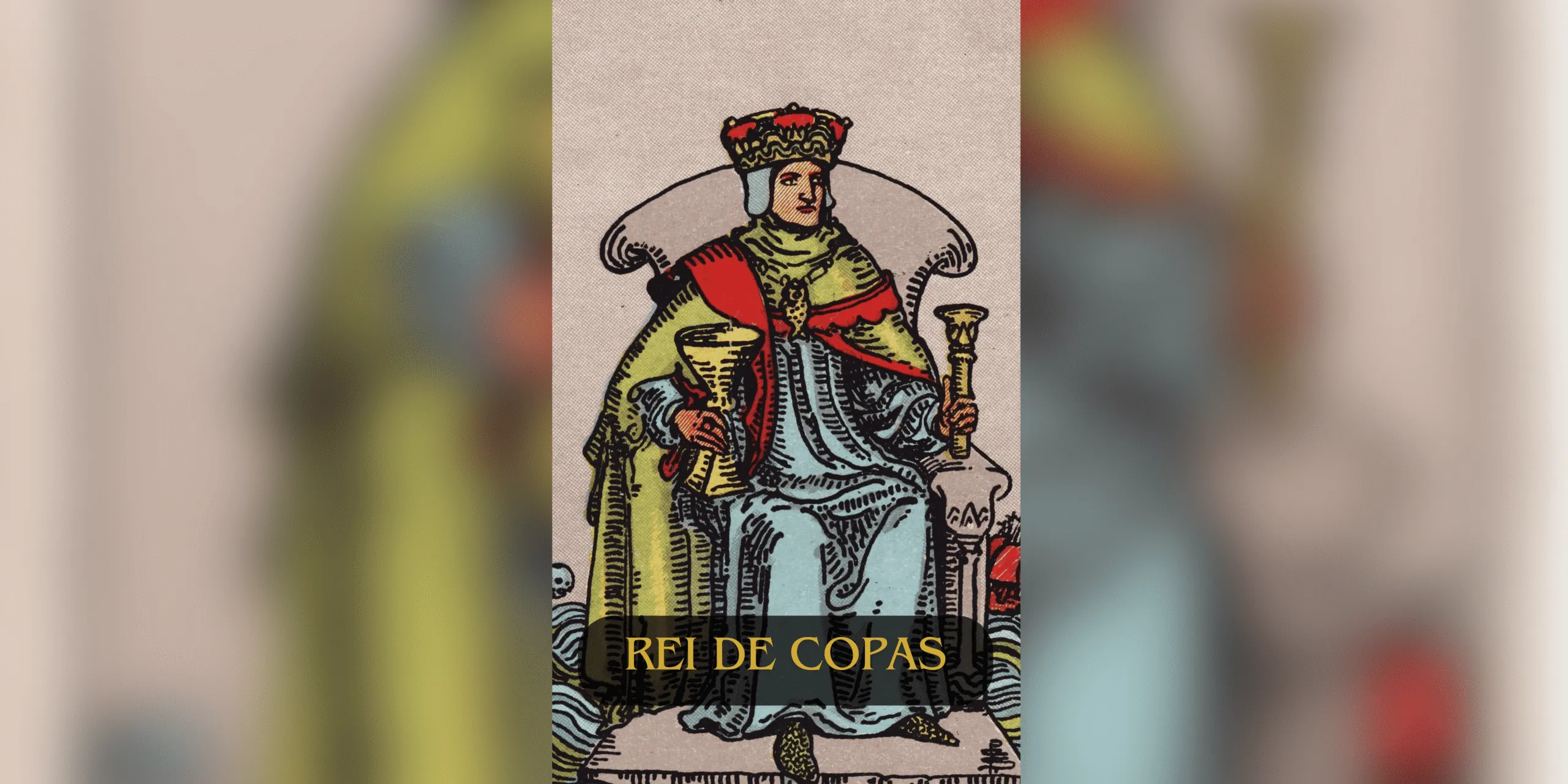 O Rei de Copas é uma das cartas mais poderosas do Tarô, simbolizando a harmonia entre a razão e a emoção. Ele é o arquétipo do líder emocionalmente equilibrado, maduro e compassivo, que compreende suas próprias emoções e usa essa sabedoria para ajudar os outros. O Rei de Copas é uma carta de autoridade emocional, trazendo uma energia de liderança, cura e profunda compreensão dos sentimentos.