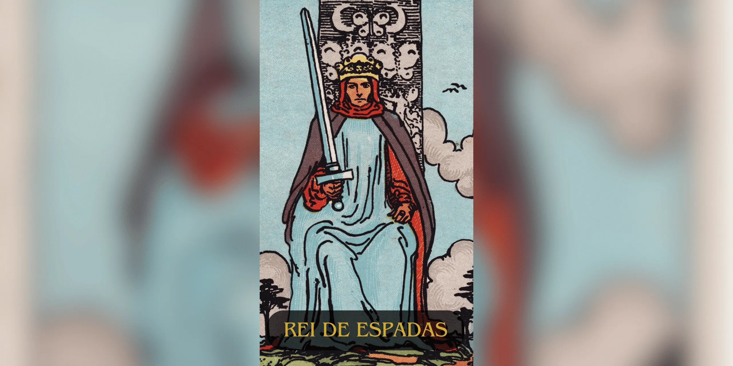 O Rei de Espadas é uma das figuras mais racionais, justas e estrategistas do Tarot. Ele representa o poder do pensamento lógico, da tomada de decisão fria e da liderança baseada na verdade e no conhecimento.